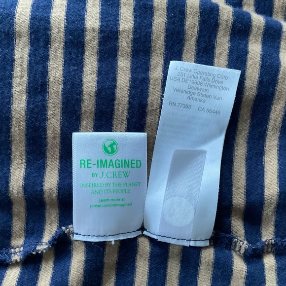 J.Crew Women’s Striped Tissue Turtleneck XL Tan/Blue Classic Everyday Chic Cozy - Picture 10 of 10